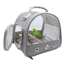 Bird Travel Carrier with Standing Perch and stainless Steel Tray,Breat