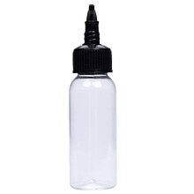 2pcs 1oz Transparent Tattoo Ink Squeeze Bottles with Twist Cap Leakproof Plastic Design
