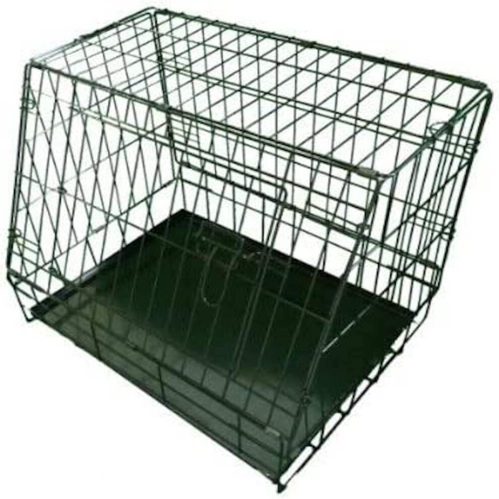 Ellie-Bo Standard Slanted Small 24-Inch Folding Dog Cage/Crate W Black