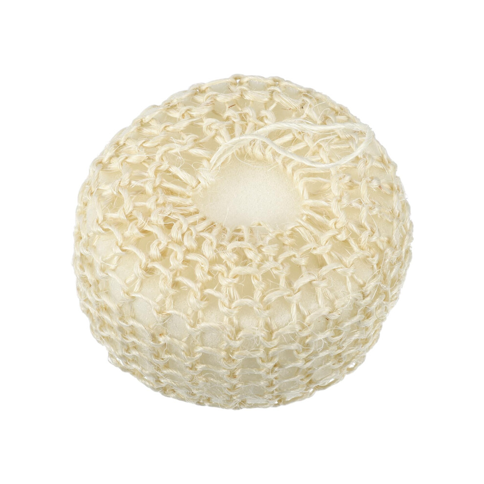 Jute Body Scrubber Exfoliating Bath Brush for Shower Gentle Skin Exfoliation Beige 2.05'x3.66'