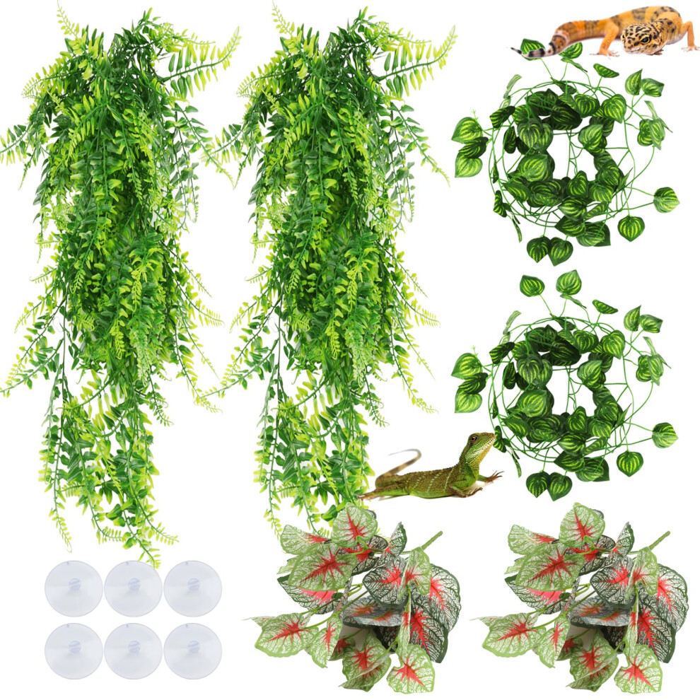 Quozuo Reptile Hanging Plants, Terrarium Reptile Hanging Plants Vines
