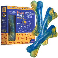 Perky Tails – Almost Indestructible Dog Toys for Small to Medium Dogs – Plastic Dog Toys for Aggressive Chewers