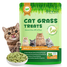 180g Cat Grass Teething Stick, Dental Chew Sticks for Cats, Freezed Dried Cat Grass Sticks Snacks, Oral Cleaning for Increase Appetite