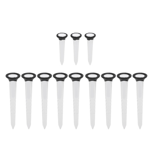 12 piezas de tees de golf ajustables de 5 niveles nylon+plástico 2