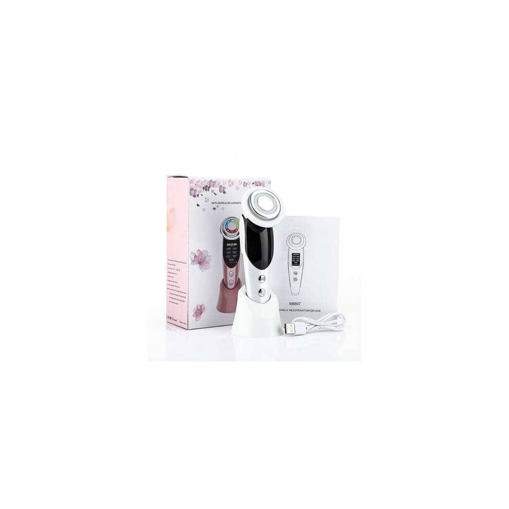 Pink/White 4 In 1 Face Lifting Massager Antiaging Led Skin Tightening Device With Adjustable Modes