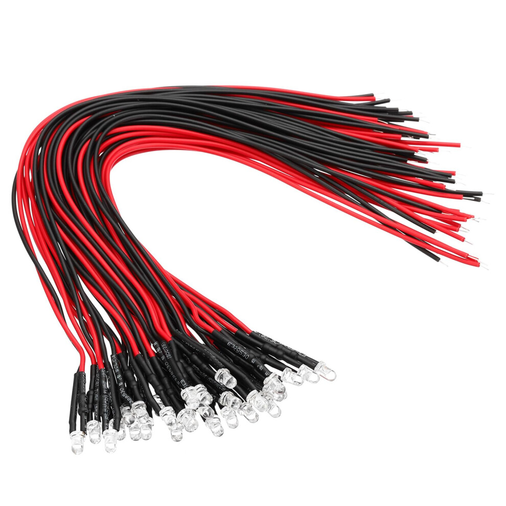 12V 3Mm Prewired Orange Led Indicator Lights, 30Pcs Bright Mini Diodes For Diy And Rc Models 9092120443950