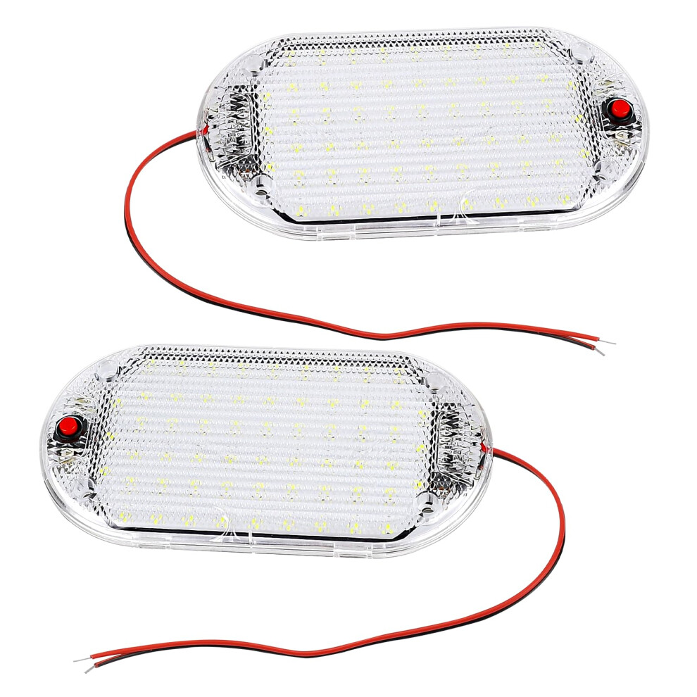 2Pcs Rv Interior Dome 12V Led Ceiling Lamp With Switch Ultra Bright 60 Leds For Camper Van Truck Boat Light 9455672946278