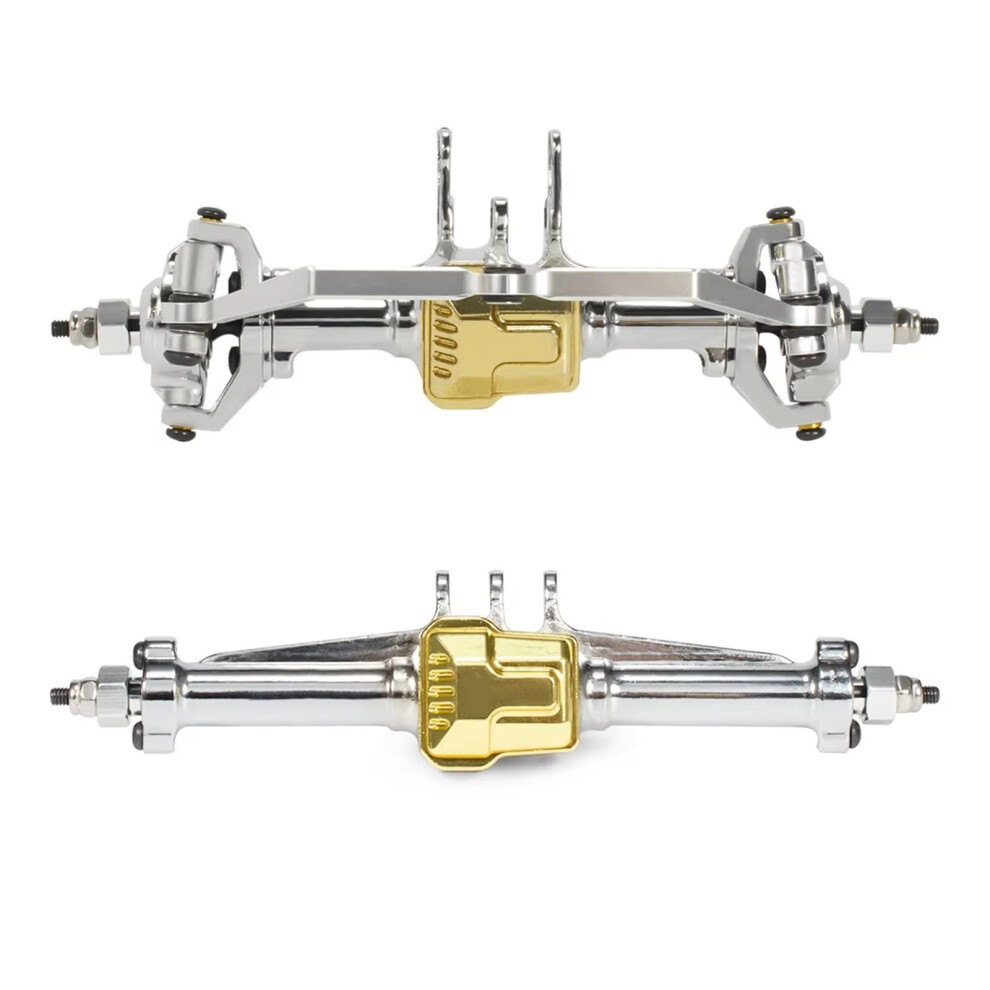 Rc Crawler Axle Heavy Duty Aluminum Front Rear Axles For Trx4m Defender 1/18 Scale Upgrade Parts Silver 9070919993183