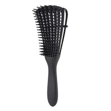 Detangling Hair Brush Black with Flexible Nylon Bristles for Wet and Dry Hair Gentle Daily Use