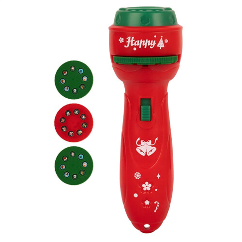 Christmas LED Flashlight Projector with 24 Interchangeable Holiday Patterns,  Gift for Kids