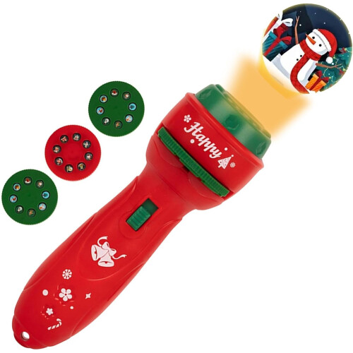 Christmas LED Flashlight Projector with 24 Interchangeable Holiday Patterns,  Gift for Kids 2