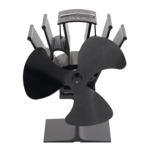 Overheating Protection Stove Fan Efficiently Circulates Warm Air, 3Blade Heat Powered Whisper Quiet Design With Self-Powered Operation For Wood