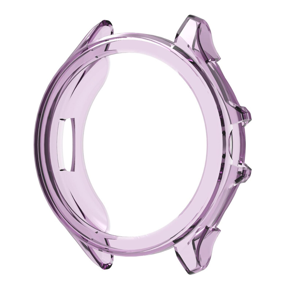 Tpu Watch Case Shockproof Bumper Protection Transparent Lightweight Smartwatch Protective Cover Purple 9092120444155