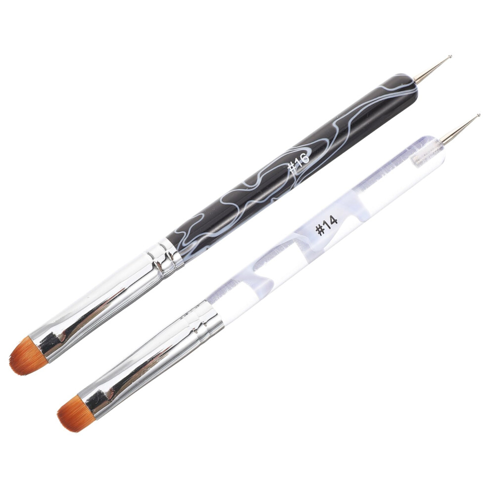 Nail Art Pens and Brushes Set with DualEnded Design, Precision Dotting Tip and Professional Brush Head