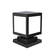 Solar Post Light Outdoor LED Solar Powered Column Lamp Waterproof DusktoDawn for Garden Gate