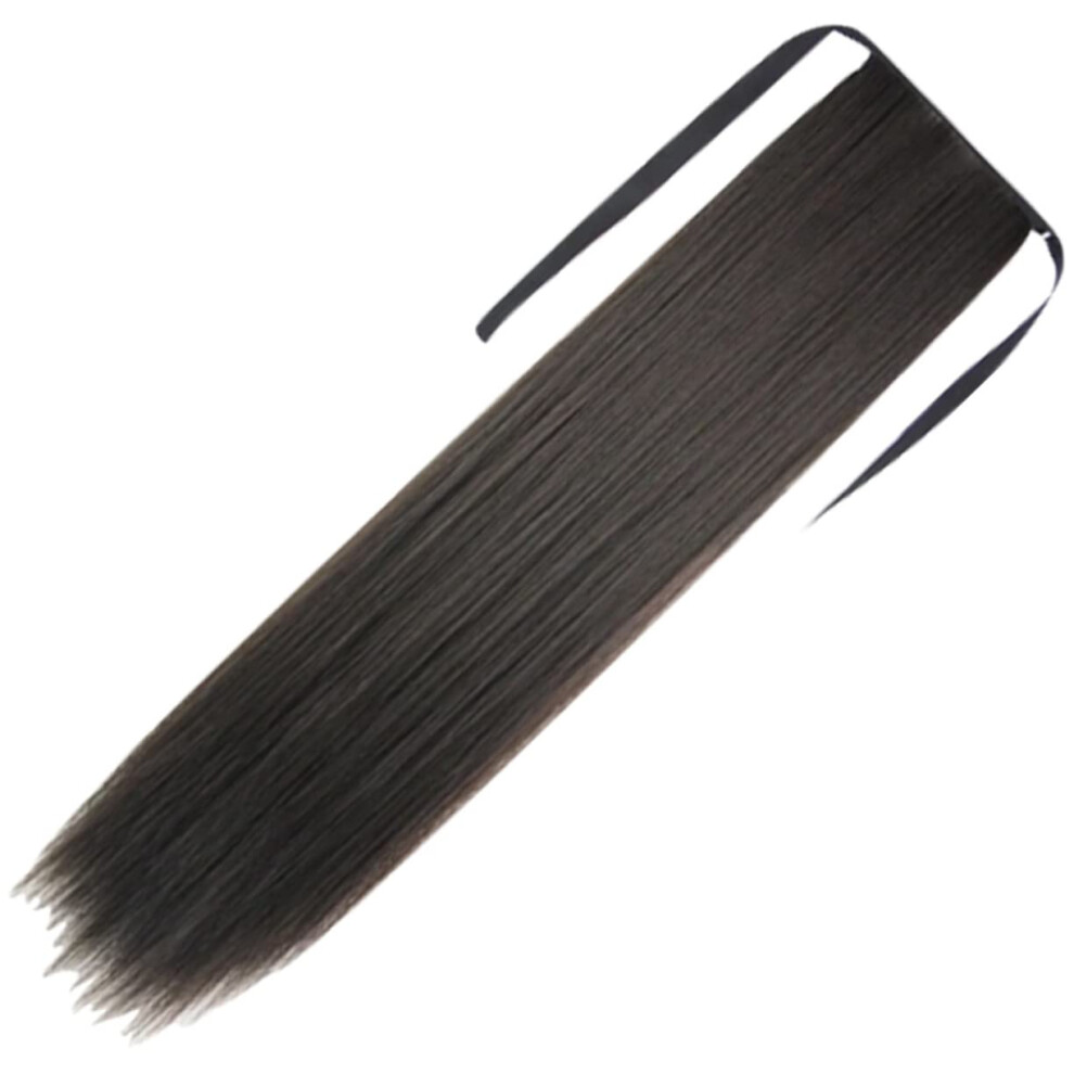 Ponytail Hair Extension Long Straight Clip In Hair Piece for Black Women 65cm Synthetic Wig