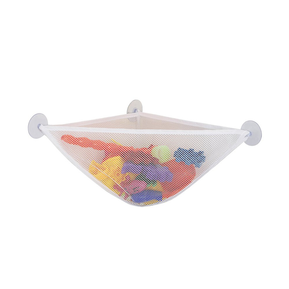 Bath Toy Storage Bag with Suction Cups, Quick Drainage Mesh Shower Organizer for Kids Bathroom