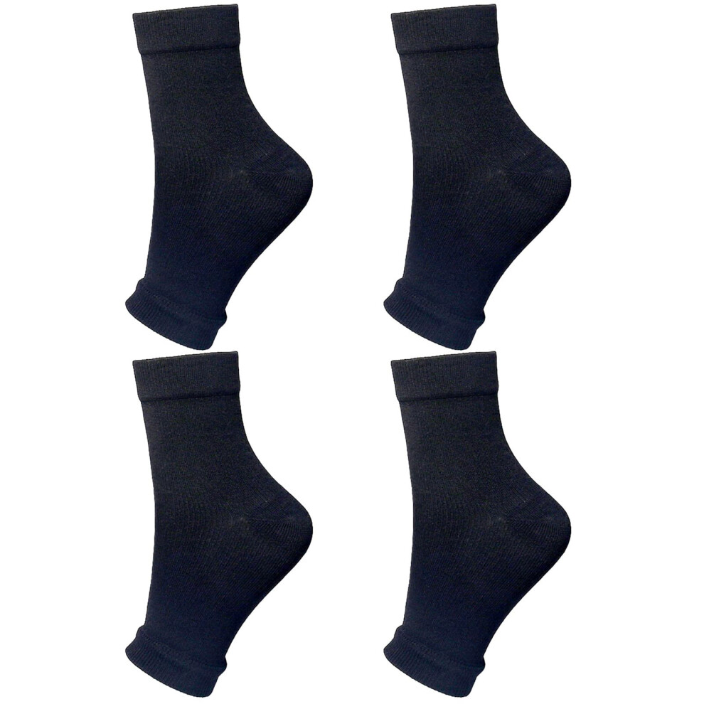 Compression Socks for Plantar Fasciitis Relief, Ankle Support, Foot and Heel Pain, 4 Pairs