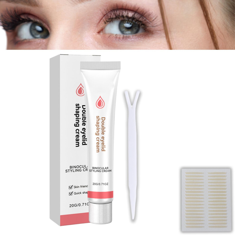 Cream Double Eyelid With Y Stick For Longlasting Natural Eyelid Styling, 1Pcs
