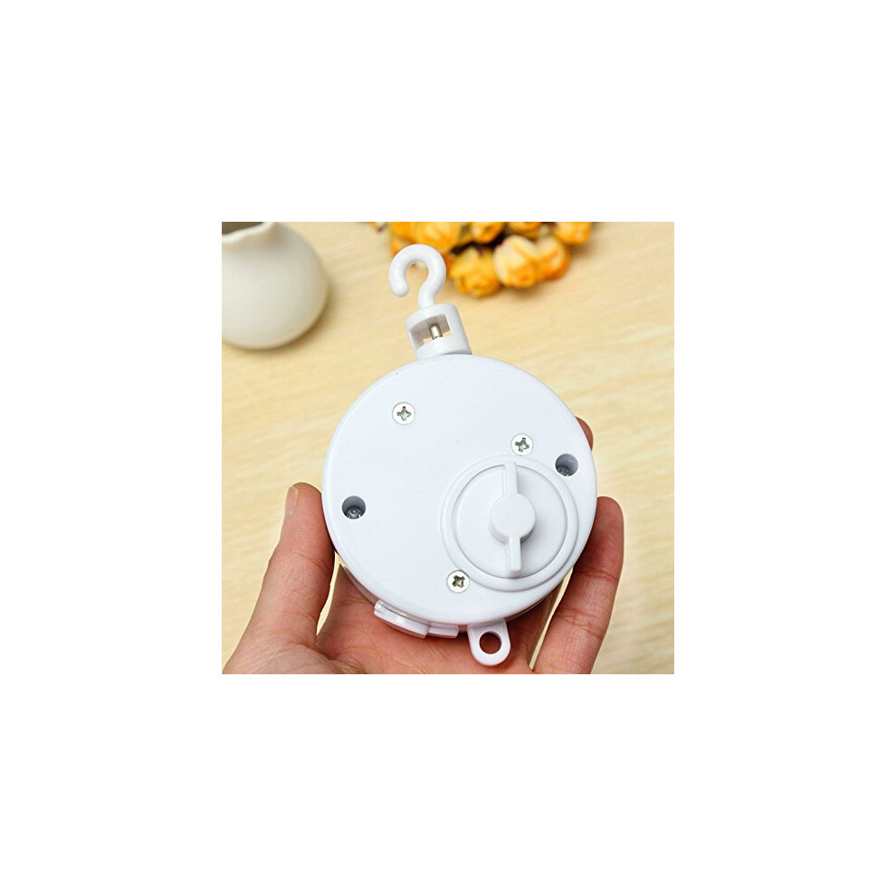 Baby Crib Mobile Music Box with Windup Clockwork Movement for DIY Nursery Replacement