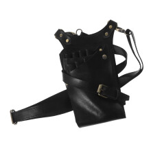 Hair Stylist Tool Belt PU Leather Waist Bag with Secure Scissor Storage and Large Capacity