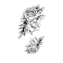 Waterproof Flower Temporary Tattoos with Glow in the Dark Effect, Long Lasting Body Art Stickers