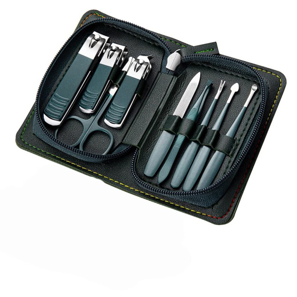Manicure Set Nail Clipper Kit 8 in 1 Professional Pedicure Stainless Steel Nail Care Grooming