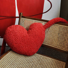 Heart Shaped Pillow Red Soft Plush Cushion for Bedroom Living Room Sofa and Car Decoration