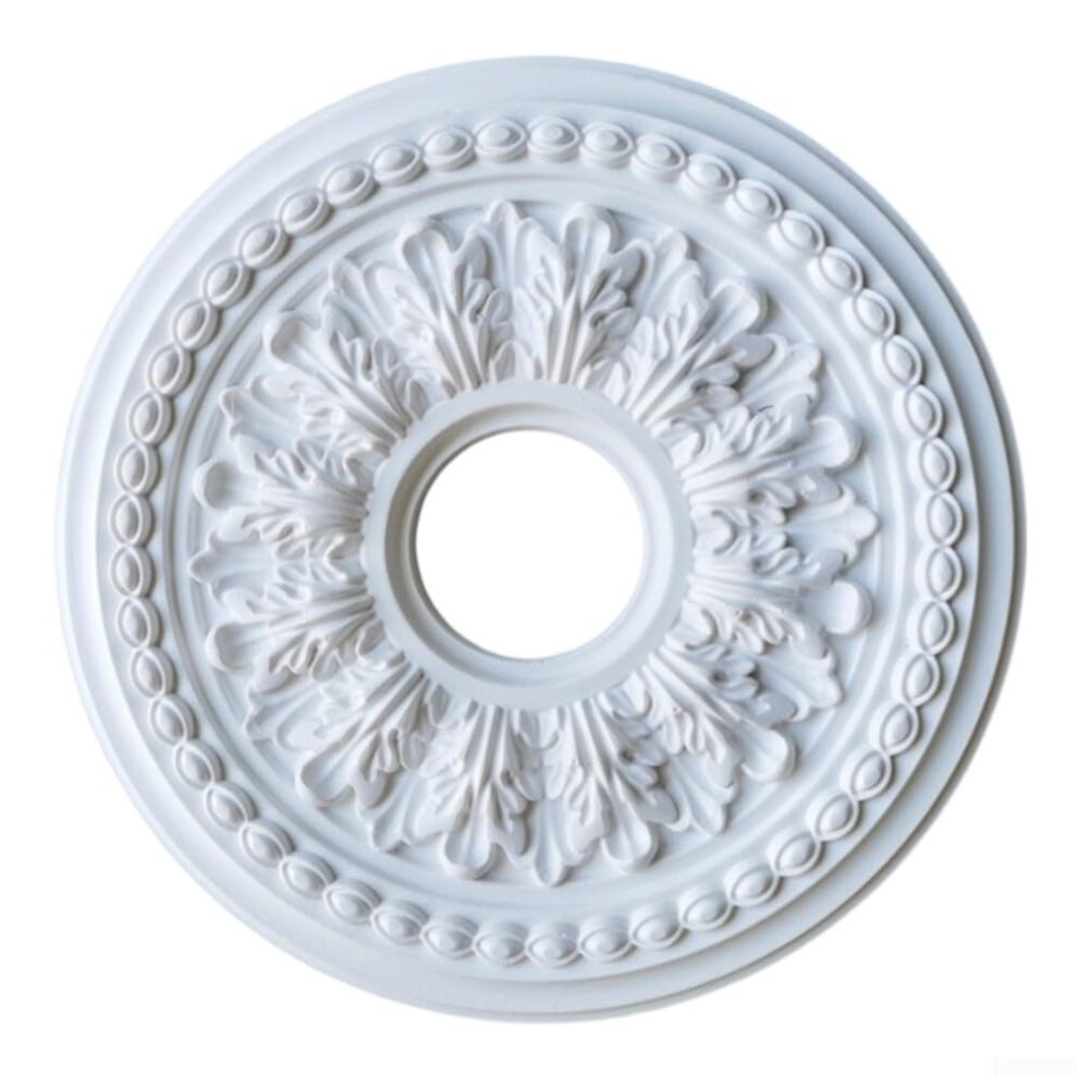 Pu Ceiling Medallion 35Cm Round White NoâDrill Chandelier Ceiling Cover Durable Decorative Plate 9455672947411