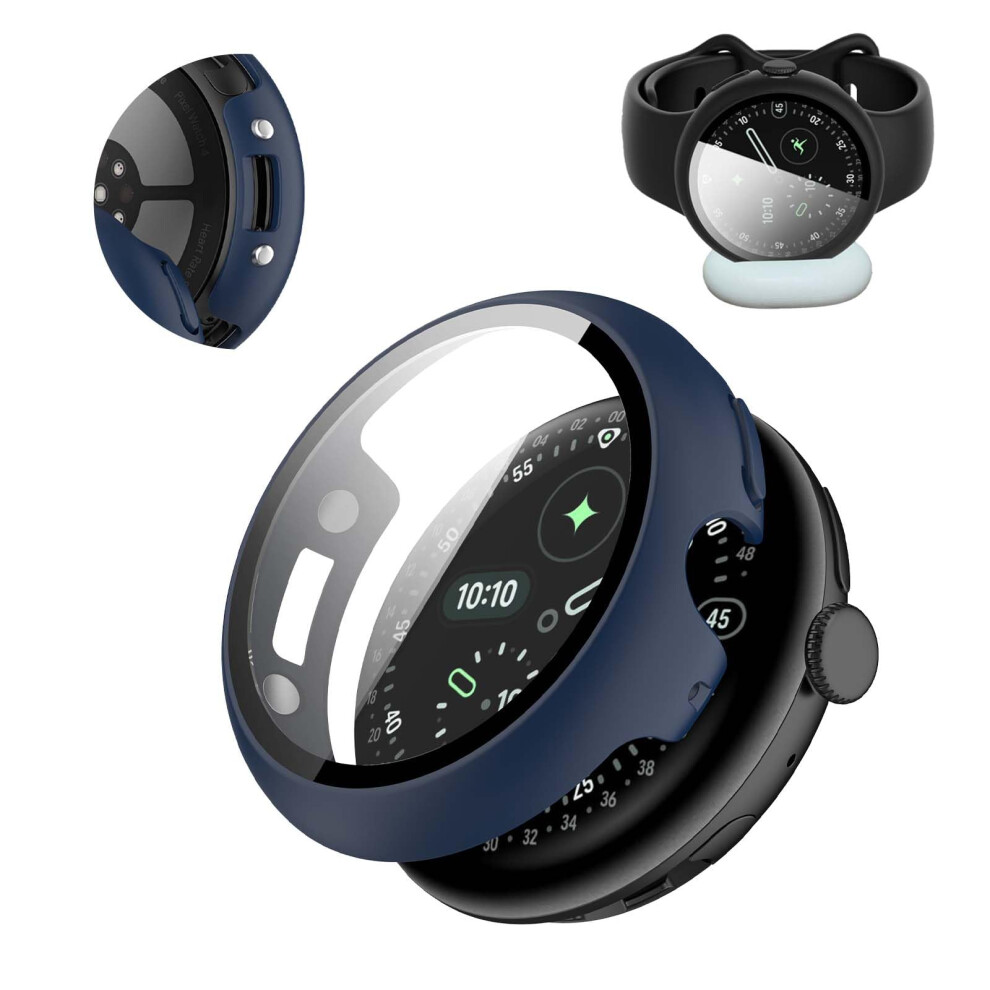 Case 41Mm With 9H Tempered Glass, Shockproof Scratchresistant, For Google Pixel Watch 4 Blue 9113335762008