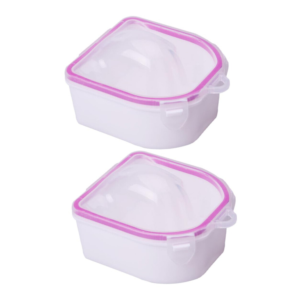 2pcs Nail Soak Bowls for Polish Removal and Cuticle Care, Ergonomic Manicure Soaking Bowls