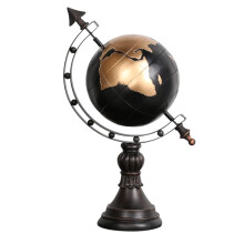 14.5 cm Decorative World Globe with Clear Map Printing, Durable Resin Build and Stable Desk Stand