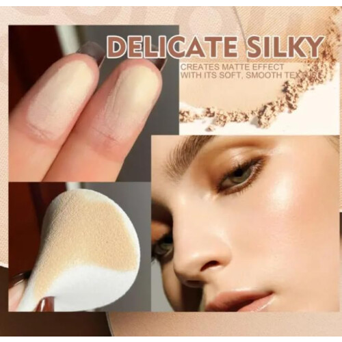 Matte Pressed Powder Classic Ivory 2 Pack, Long Lasting Waterproof Oil Control Face Compact 2