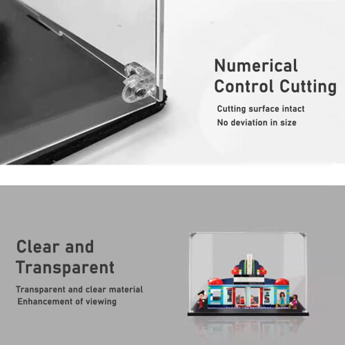 Display Case for  41448 Cinema Model, Clear Acrylic Dustproof Box, Sturdy Protective Design 3mm 2