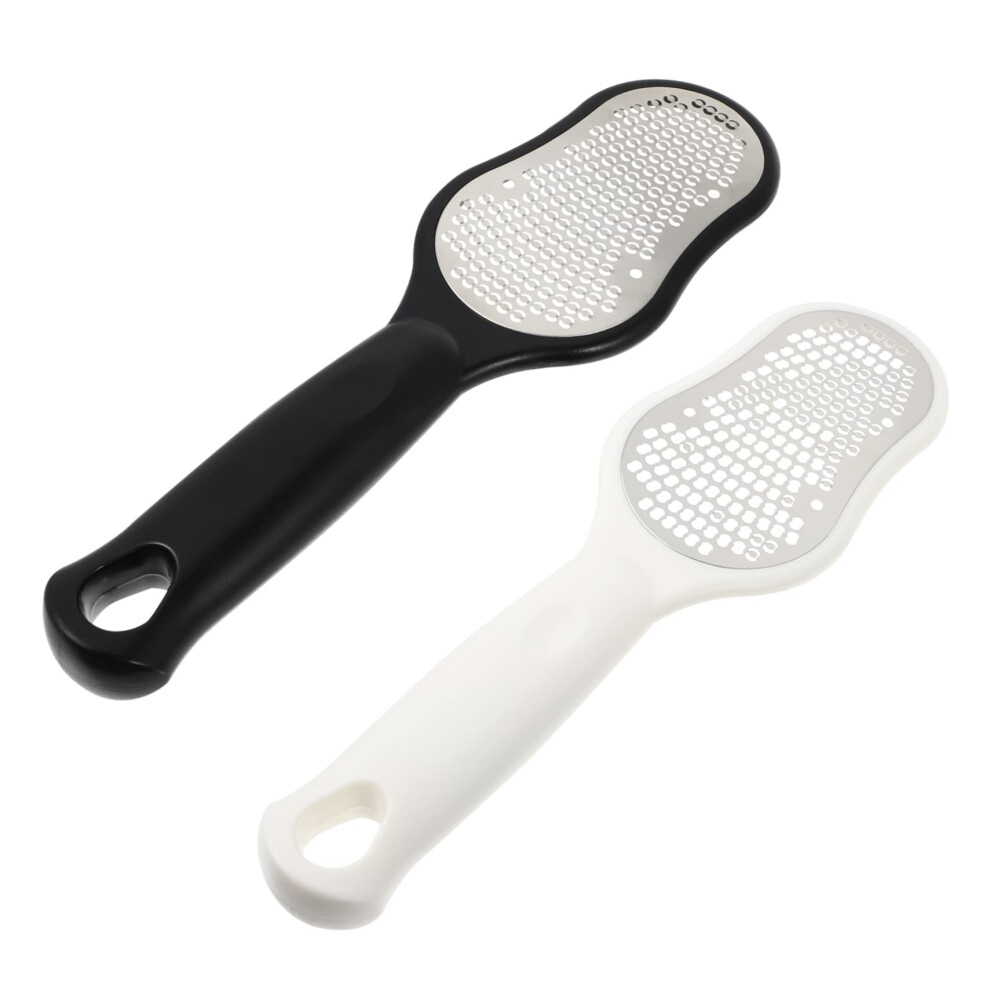 Stainless Steel Foot File Callus Remover, DualSided Pedicure Rasp for Smooth Heels, 2pcs