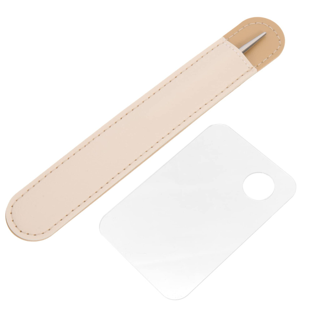Cream Makeup Mixing Palette With Stainless Steel Cosmetic Spatula Set For Foundation And Nail Art