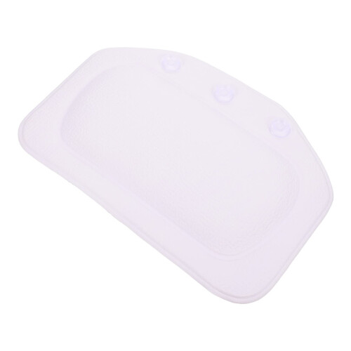 Bath Pillow with Suction Cups for Neck and Back Support, Ergonomic Spa Tub Headrest