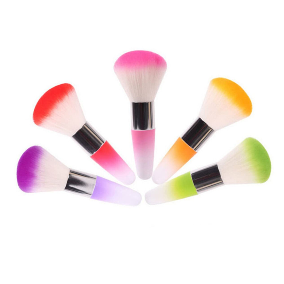Nail Dust Brush 2pcs Soft Bristle Dual Purpose for Nail and Makeup Cleaning Salon Home Use