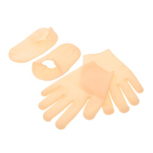 Moisturizing Gloves and Socks Set with Silicone Spa Gel for Deep Hydration and Overnight Moisture Lock