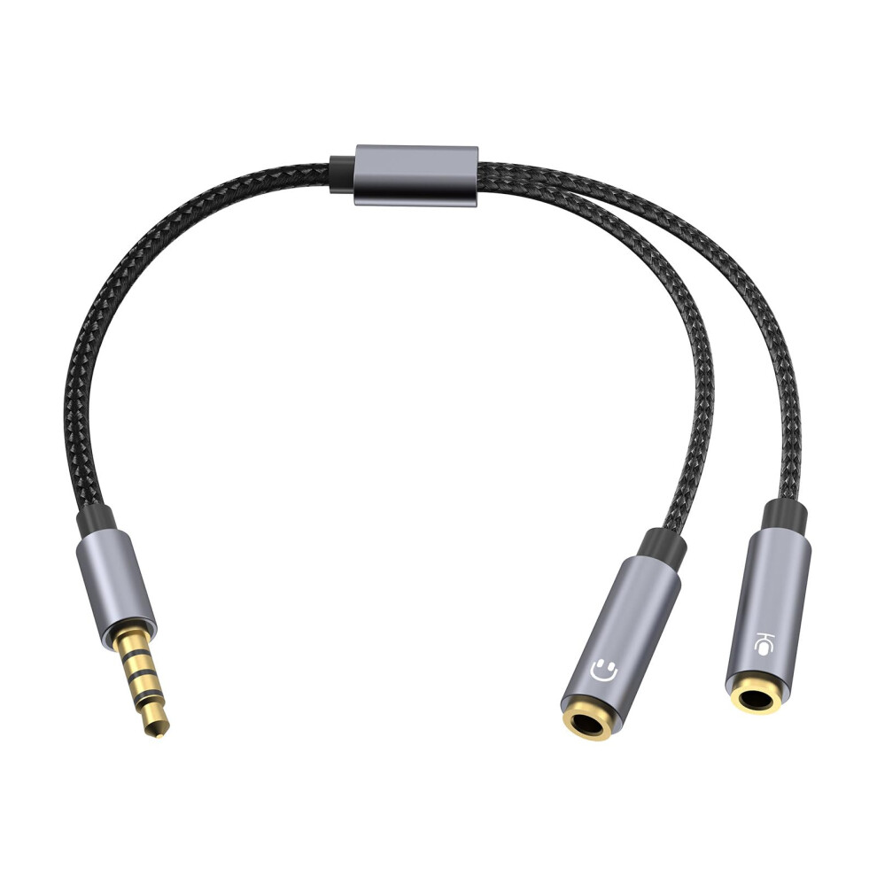 Headset Mic Splitter 3.5Mm Audio Splitter Cable Clear Sound For Laptop Pc Gaming Headset Mic 9092120445879