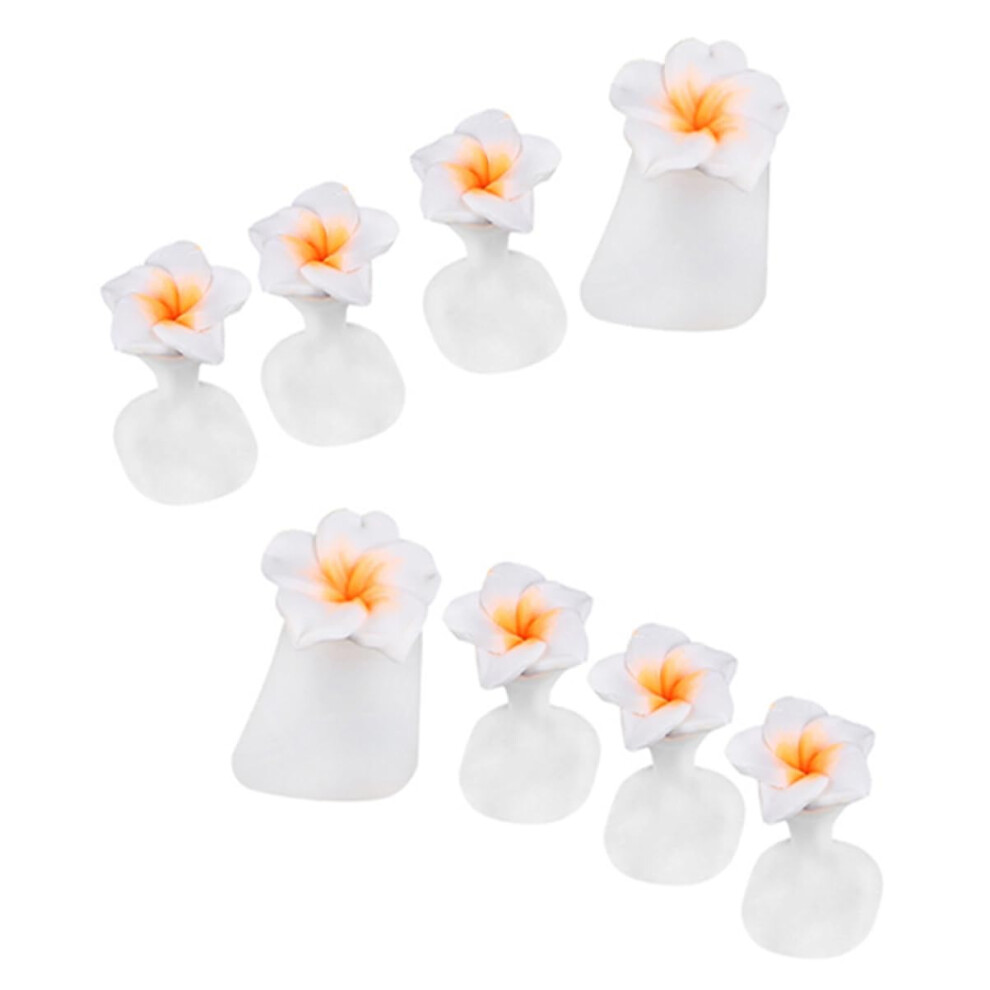 8pcs Silicone Toe Separators for Nail Polish Application, Soft Reusable Pedicure Spacers for Home and Salon