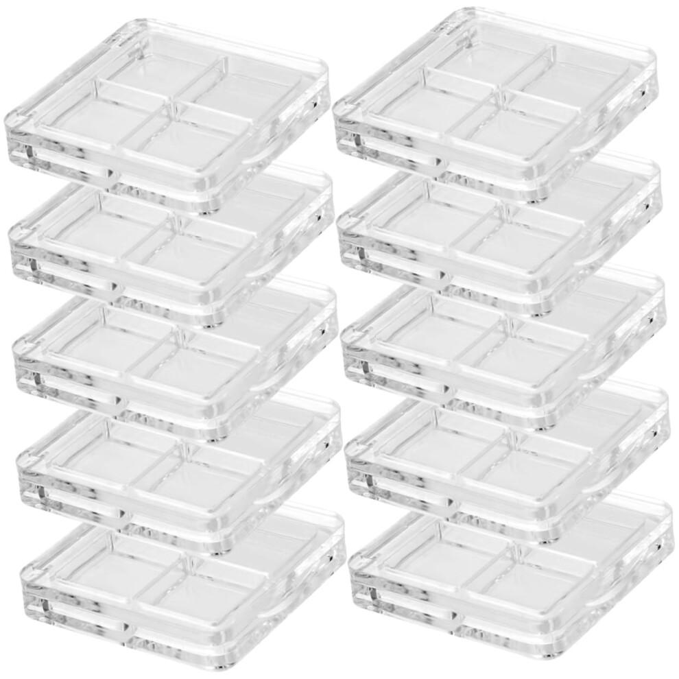 10pcs Empty Eyeshadow Palette Clear Makeup Compact Case  TravelFriendly Organizer