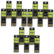 15pcs USB Rechargeable LED USB Light with Touch Control for Camping Hiking and Work Emergency Lighting