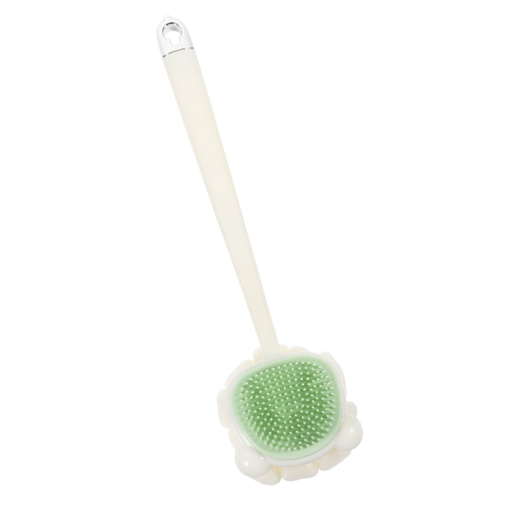 Back Scrubber with Long Handle for Shower, Silicone DualSided Brush for Gentle Exfoliation