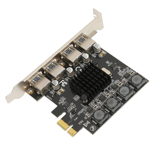 USB 3.0 PCIe Expansion Card 4 Ports 5Gbps Compatible with Win/Linux