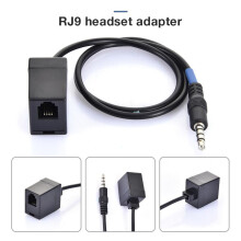 Stereo Telephone Adapter for Smartphone Convert Headset to iPhone iPad with Wooden Table Protection and Plug and Play Installation