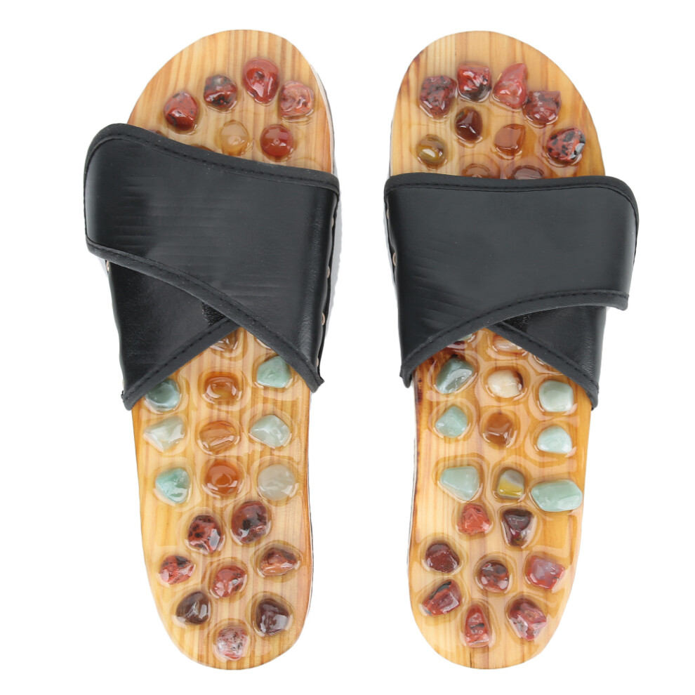 Reflexology Sandals Acupressure Footwear Natural Jade Stones Foot Massager For Wellness Foot Pain Relief Ergonomic Design Anti Slip Design Perfect