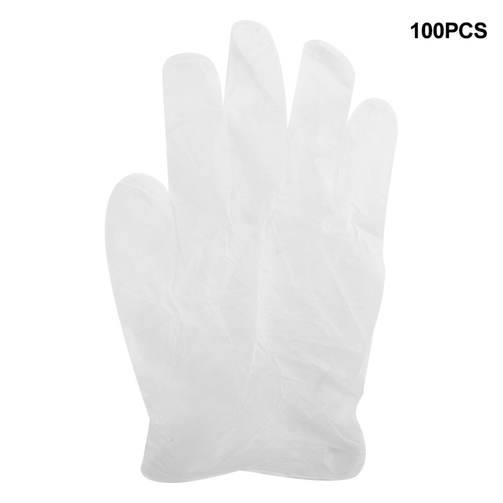 Quick And Easy Disposal Gloves, Transparent PVC Disposable Food Safe Gloves Maximum Range Of Movement Durable Plastic For Cleaning Hairdressing