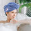 Microfiber Hair Towel Wrap Quick Drying Bamboo Blend with Secure Button Strap for Heat Damage Reduction 5