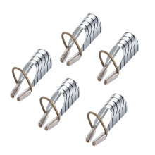 5pcs Silver Foil Reusable Nail Extension Forms for Acrylic Nails Salon and Home Use